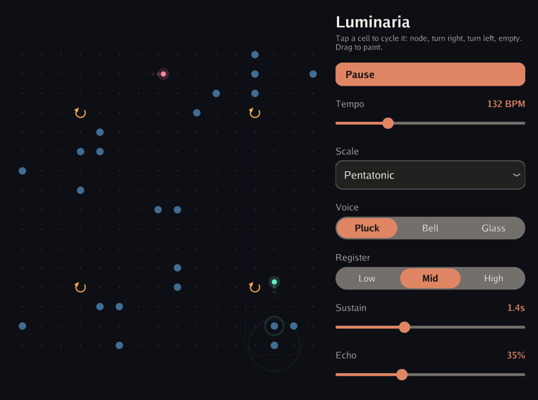 luminaria matrix sequencer screenshot