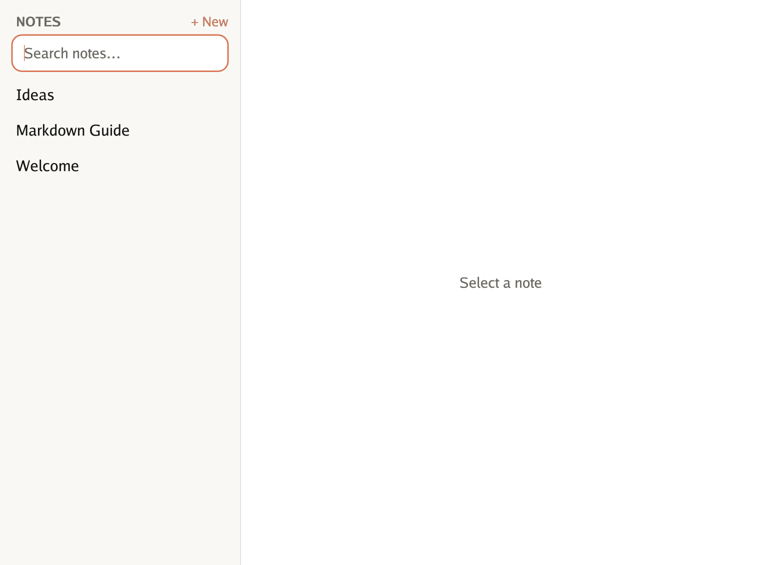 notes demo screenshot