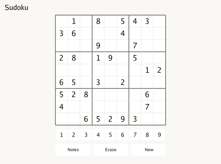 sudoku demo screenshot